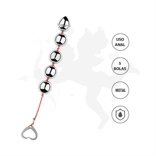Dilatador anal con 5 bolas de metal